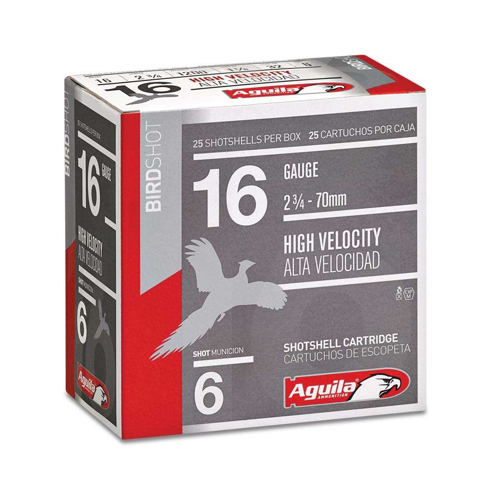 Ammunition Aguila Ammunition 1 1/8 oz 16Gauge AGUILA 1CHB1606 GAME LD 16G  2.75 #6   11/8  25/10 • Model: 1 1/8 oz